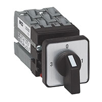 10 A Three-Way Panel Mount Mini Cam Switch with Off, 2 Poles, and 6 Contacts (223522)
