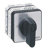 PR-One 20 A Two-Way Panel Mount Cam Switch with Off, 3 Poles, and 6 Contacts (227626)