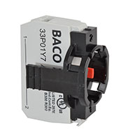 1 Normally Closed (NC) (Gold) Screw Terminal Non-Illuminated Contact Block Assembly with 1 Position Clip