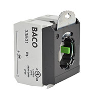 1 Normally Open (NO), 1 Normally Closed (NC) Screw Terminal Non-Illuminated Contact Block Assembly with 3 Position Clip