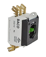 3 Normally Open (NO) Faston Terminal Non-Illuminated Contact Block Assembly with 3 Position Clip