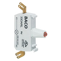 24 V Red Light Emitting Diode (LED) Faston Terminal Block