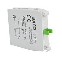 1 Normally Open (NO), 1 Normally Closed (NC) Screw Terminal Contact Block