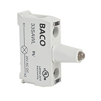 24 V White Light Emitting Diode (LED) Screw Terminal Base Mount Block
