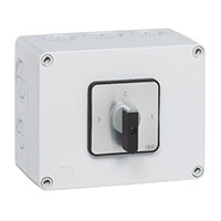 PR40 50 A Three-Way Enclosure Grey/Black Cam Switch with Off, 2 Poles, and 6 Contacts (HD02ACQ)