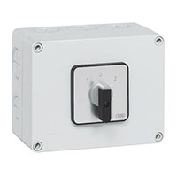 PR63 63 A Change-Over Enclosure Grey/Black Cam Switch with Off, 3 Poles, and 6 Contacts (IC03GCQ)