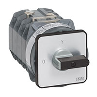 PR63 63 A 1-Speed, One-Way Panel Mount Grey/Black Cam Switch with 8 Contacts (IZ51BQ7)