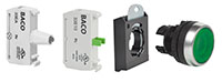 22 mm Green Flush Momentary Illuminated Chrome Bezel Pushbutton with 1 Normally Open (NO), 130 V Light Emitting Diode (LED), and 3 Position Clip
