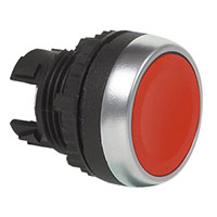 22 mm Red Flush Maintained Chrome Bezel Pushbutton