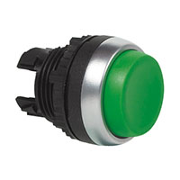 22 mm Green Projected Maintained Chrome Bezel Pushbutton