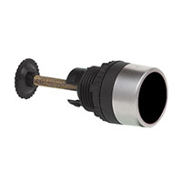 22 mm Black Flush Chrome Bezel Momentary Mechanical Actuator