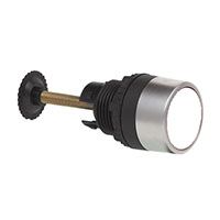 22 mm White Flush Chrome Bezel Momentary Mechanical Actuator