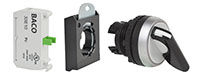 22 mm Black 2 Position Maintained Lever Chrome Bezel Selector Switch with 1 Normally Open (NO) and 3 Position Clip
