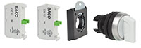 22 mm Grey 3 Position Momentary/Maintained Chrome Bezel Selector Switch with 2 Normally Open (NO) and 3 Position Clip