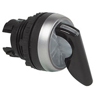 22 mm Black 3 Position Maintained Illuminated Chrome Bezel Selector Switch