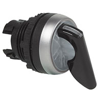 22 mm Black 3 Position Momentary Illuminated Chrome Bezel Selector Switch