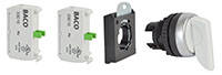22 mm Grey 3 Position Momentary/Maintained Lever Chrome Bezel Selector Switch with 2 Normally Open (NO) and 3 Position Clip