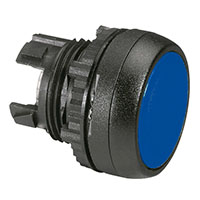 22 mm Blue Flush Momentary Black Bezel Pushbutton