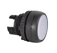 22 mm White Flush Maintained Illuminated Black Bezel Pushbutton