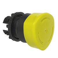22 mm Yellow 40 mm Mushroom Black Bezel Push-Turn Button