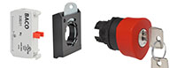 22 mm Red 40 mm Mushroom Black Bezel Push-Key-Reset Button with 1 Normally Closed (NC) and 3 Position Clip