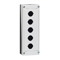 22 mm 5 Hole Grey Cover Black Base Empty Enclosure