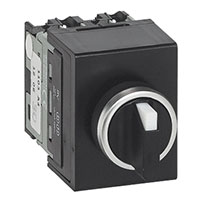 PR12 12 A On/Off 22 mm Panel Mount Black Cam Switch with 1 Pole and 1 Contact (NB01AC113)