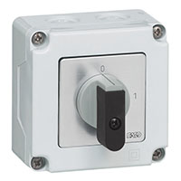 PR12 12 A On/Off Enclosure Grey/Black Cam Switch with 2 Poles and 2 Contacts (NB02AGQ)