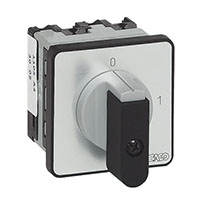 PR12 12 A On/Off Panel Mount Grey/Black Cam Switch with 3 Poles and 3 Contacts (NB03AQ1)