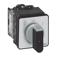 PR12 12 A Change-Over 22 mm Panel Mount Black Cam Switch with Off, 4 Poles, and 8 Contacts (NC04GX80)