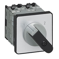 PR12 12 A Change-Over Panel Mount Grey/Black Cam Switch with 1 Pole and 2 Contacts (NC51DQ1)