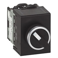 PR12 12 A Change-Over 22 mm Panel Mount Black Cam Switch with 3 Poles and 6 Contacts (NC53DC113)