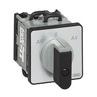 PR12 12 A 3 Phase Motor Panel Mount Grey/Black Cam Switch with 5 Contacts (NZ11GQ1)