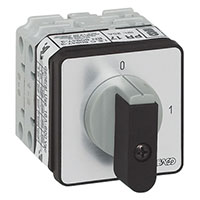 PR17 16 A On/Off Panel Mount Grey/Black Cam Switch with 4 Poles and 4 Contacts (SB04AQ1)