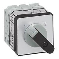 PR17 16 A Change-Over Panel Mount Grey/Black Cam Switch with 2 Poles and 4 Contacts (SC52DQ1)