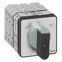 PR17 16 A 3 Phase Motor Panel Mount Grey/Black Cam Switch with 5 Contacts (SZ11GQ1)