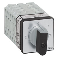 PR17 16 A 1-Speed Starter Panel Mount Grey/Black Cam Switch with 10 Contacts (SZ13GQ1)
