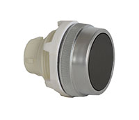 30 mm Black Flush Momentary Chrome Bezel Pushbutton