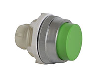 30 mm Green Projected Momentary Chrome Bezel Pushbutton