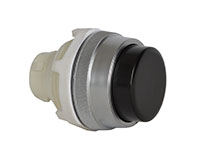 30 mm Black Projected Momentary Chrome Bezel Pushbutton