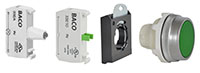30 mm Green Flush Momentary Illuminated Chrome Bezel Pushbutton with 1 Normally Open (NO), 130 V Light Emitting Diode (LED), and 3 Position Clip