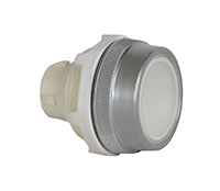 30 mm Clear Flush Momentary Illuminated Chrome Bezel Pushbutton