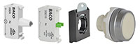 30 mm White Flush Momentary Illuminated Chrome Bezel Pushbutton with 1 Normally Open (NO), 230 V Light Emitting Diode (LED), and 3 Position Clip