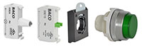 30 mm Green Projected Momentary Illuminated Chrome Bezel Pushbutton with 1 Normally Open (NO), 130 V Light Emitting Diode (LED), and 3 Position Clip