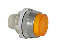 30 mm Yellow Projected Momentary Illuminated Chrome Bezel Pushbutton