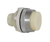 30 mm White Projected Momentary Illuminated Chrome Bezel Pushbutton