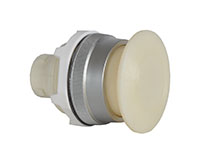 30 mm White 40 mm Mushroom Momentary Illuminated Chrome Bezel Pushbutton