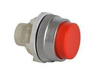 30 mm Red Projected Maintained Chrome Bezel Pushbutton