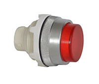 30 mm Red Projected Maintained Illuminated Chrome Bezel Pushbutton