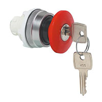 30 mm Red 40 mm Mushroom Push-Key Chrome Bezel Button